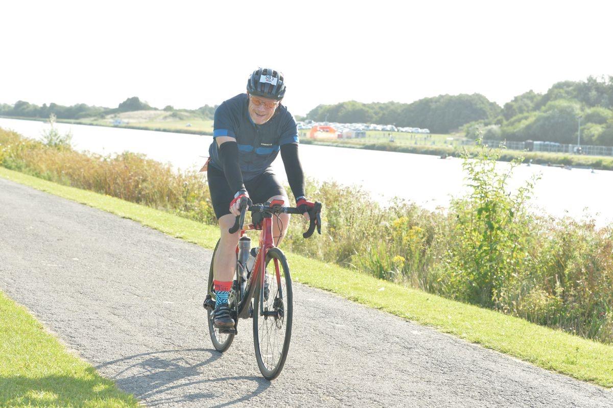 Darren Thrower riding his bike
