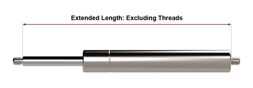 Closed Length– The total closed length measured from centre-to-centre of the end fits